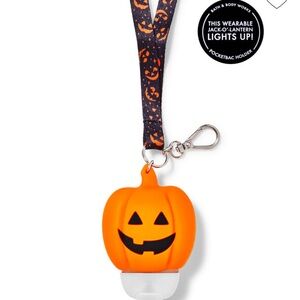 🎃 BBW Pumpkin Light-Up Lanyard Pocketbac Holder NEW